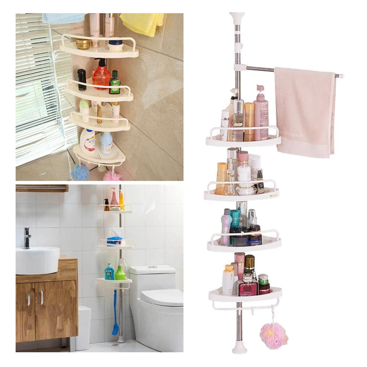 Miniatura 4 de Esquinero Baño 4 niveles 15kg Estante